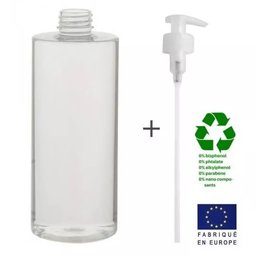 [I891] Botella dosificadora de crema PET transparente 500 ml